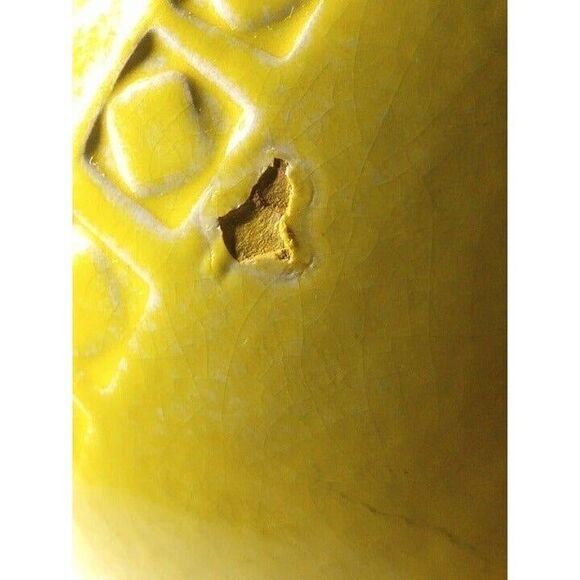 Bitossi Pottery Yellow Glazed Pot Signed by Aldo Londi 1960 Italian Signed Vase - Picture 11 of 13